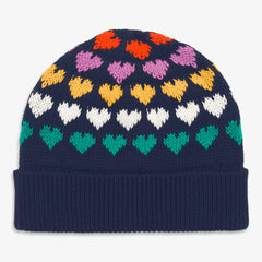 Clearance baby rainbow hearts beanie