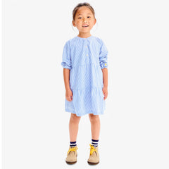Clearance kids popover dress in stripe