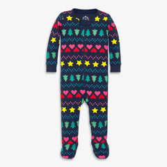 Clearance baby organic zip footie in fair isle