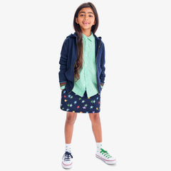 Clearance kids drawstring pocket skort in confetti stars