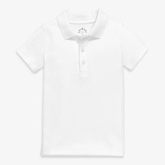 Kids slim short sleeve interlock polo