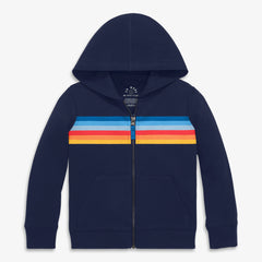 Clearance kids rainbow banner zip hoodie