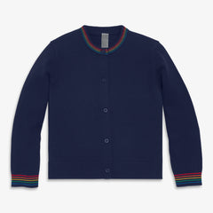 Clearance kids rainbow trim cardigan