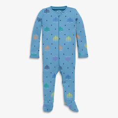 Clearance baby organic zip footie in rainbow menorahs