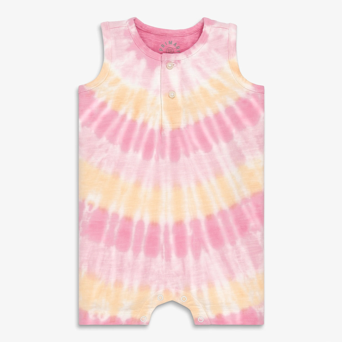 Baby tank shortie in tie-dye