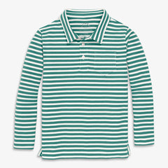 Kids long sleeve polo in stripe