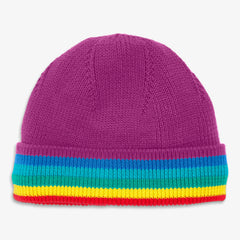 Clearance baby knit hat in rainbow stripe