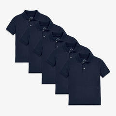 Kids short sleeve pique polo 5-pack