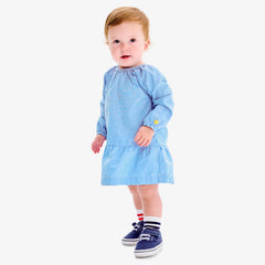 Clearance baby popover dress in stripe