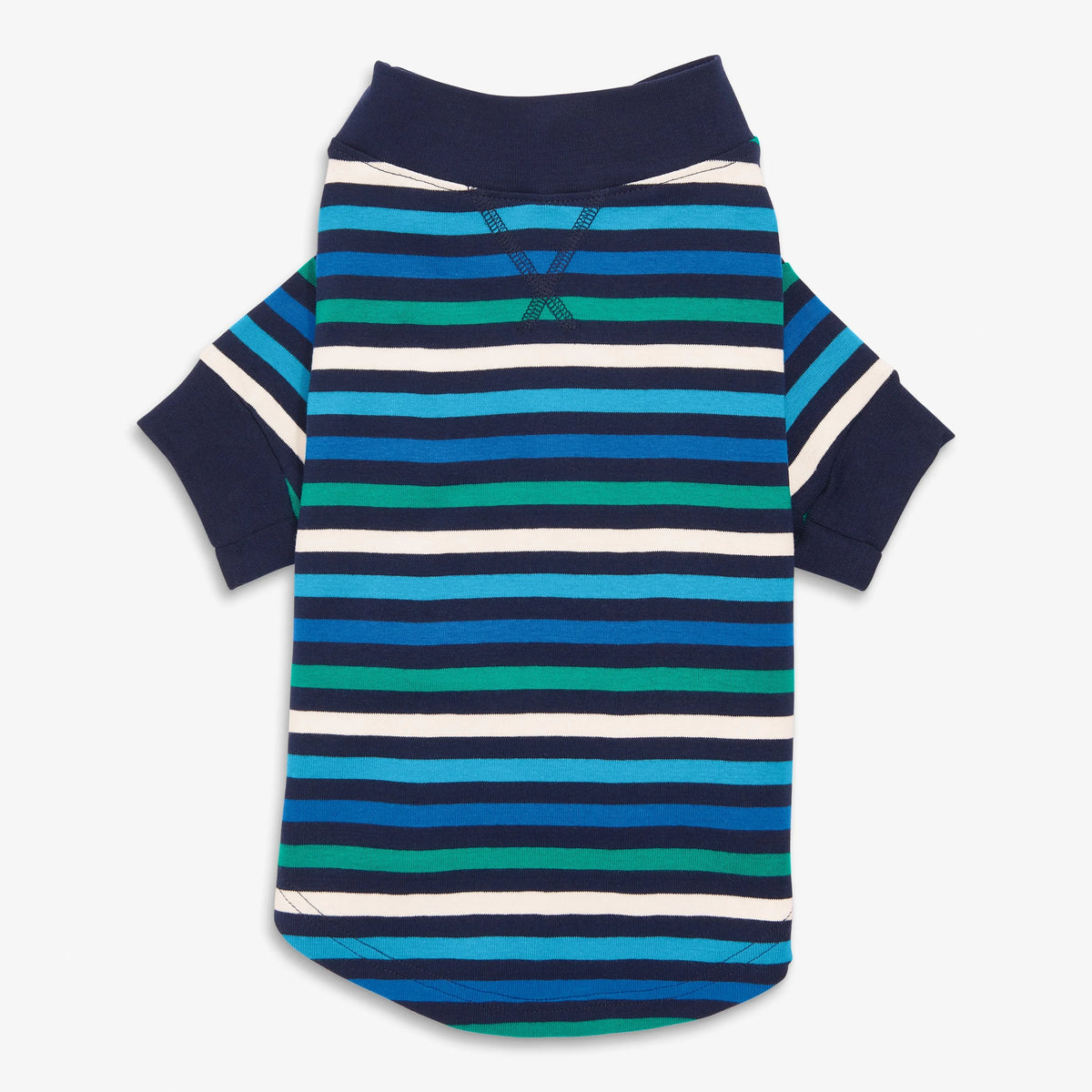 Clearance pet organic pj top in winter stripe