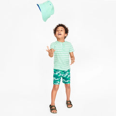 Clearance kids gym short in camo