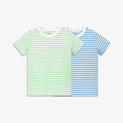 Kids stripe pocket tee 2-pack
