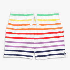 Clearance baby play short in rainbow stripe