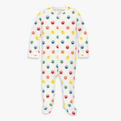 Baby organic Sesame Street friends zip footie