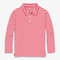 Kids long sleeve polo in stripe