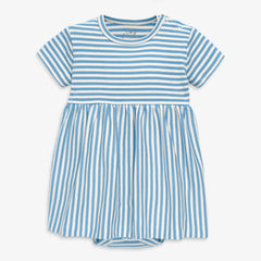 Clearance organic babysuit dress in stripe