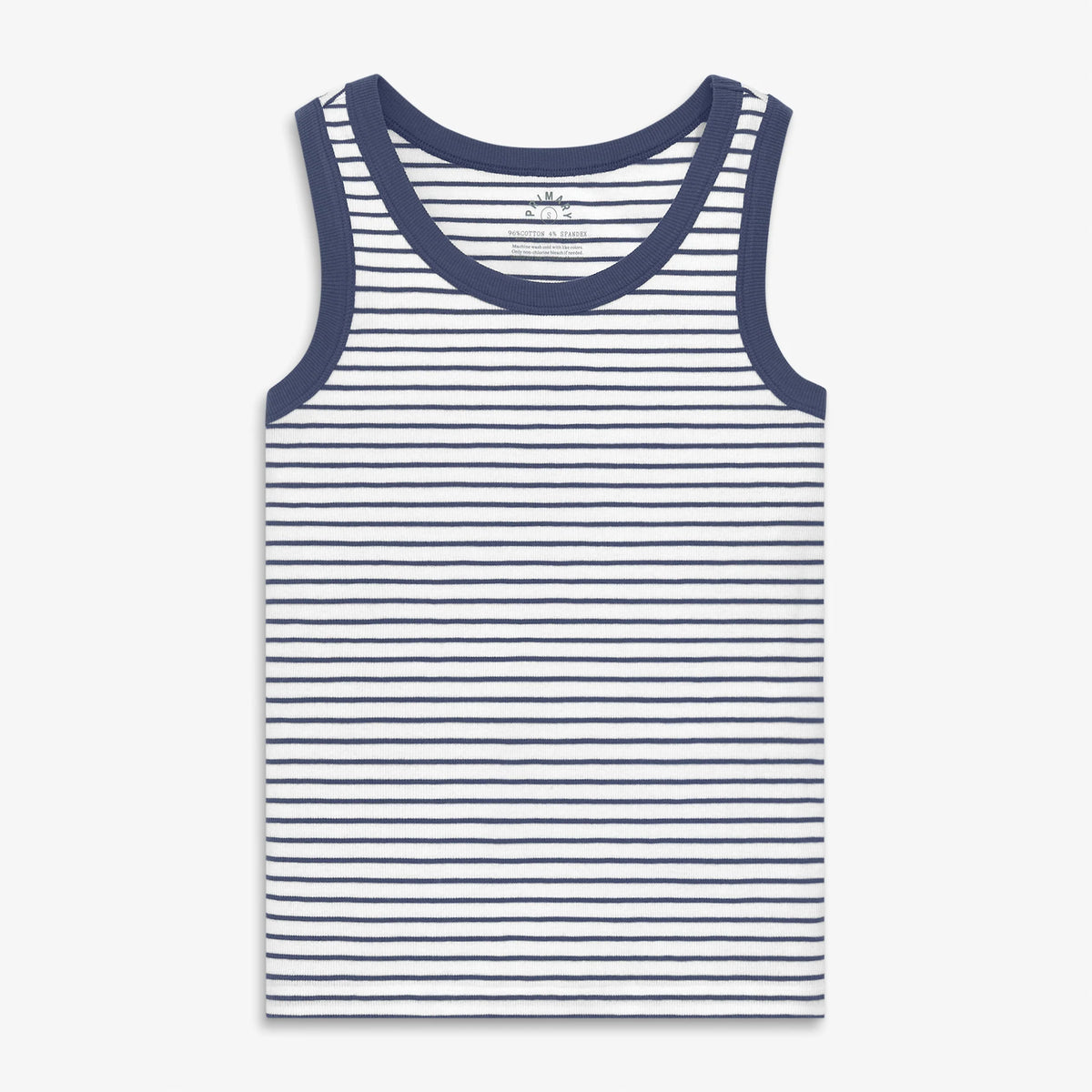 Women's fit rib tank in stripe