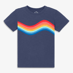 Kids rainbow wave tee