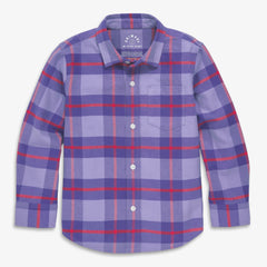 Clearance kids long sleeve flannel plaid button down