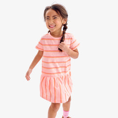 Clearance kids short sleeve explorer dress in stripe