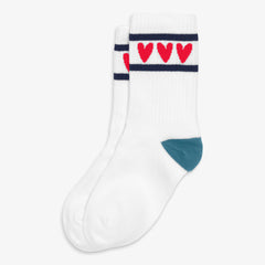 Kids athletic socks with hearts