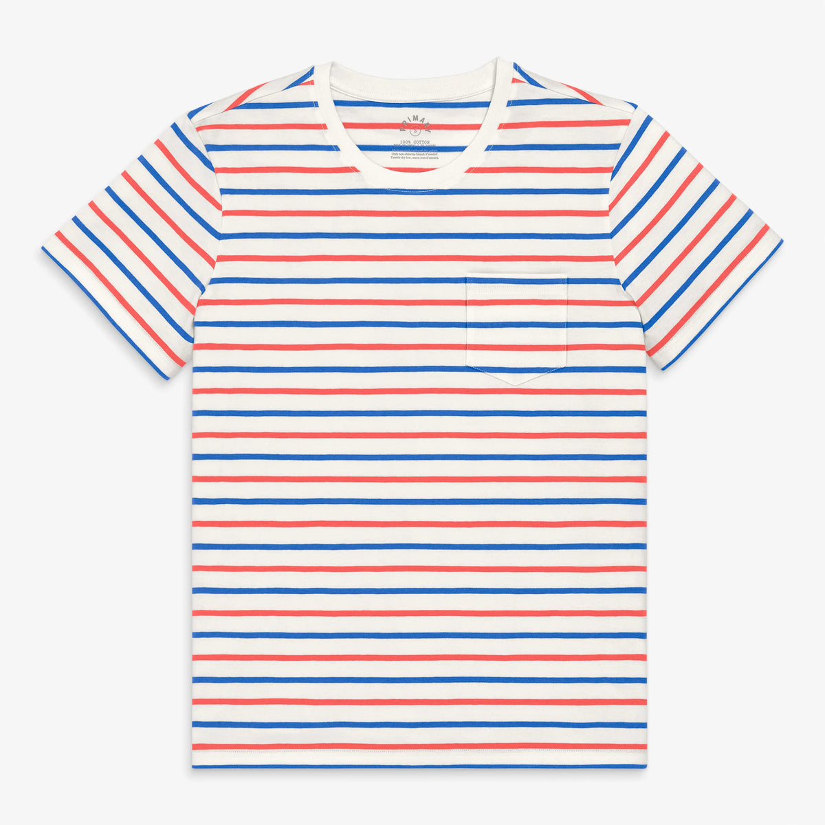 Unisex fit classic tee in multi stripe