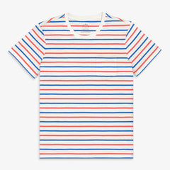 Unisex fit classic tee in multi stripe