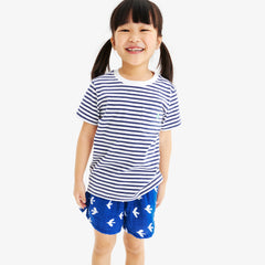 Clearance kids gauze beach short in bluejays