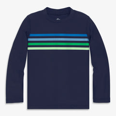 Kids tonal banner long sleeve rash guard