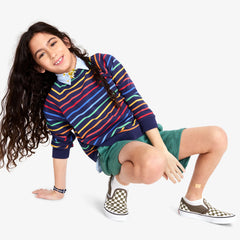 Clearance kids sweatshirt in sunrise rainbow stripe