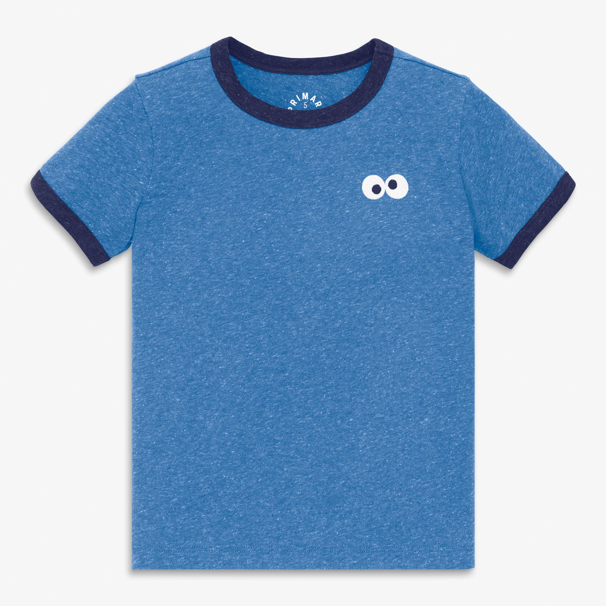 Kids Sesame Street embroidered ringer tee