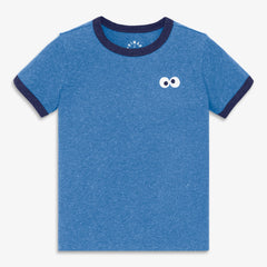 Kids Sesame Street embroidered ringer tee