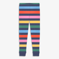 Kids organic PJ pant in rainbow stripe