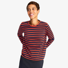 Women's fit long sleeve everyday tee in stripe