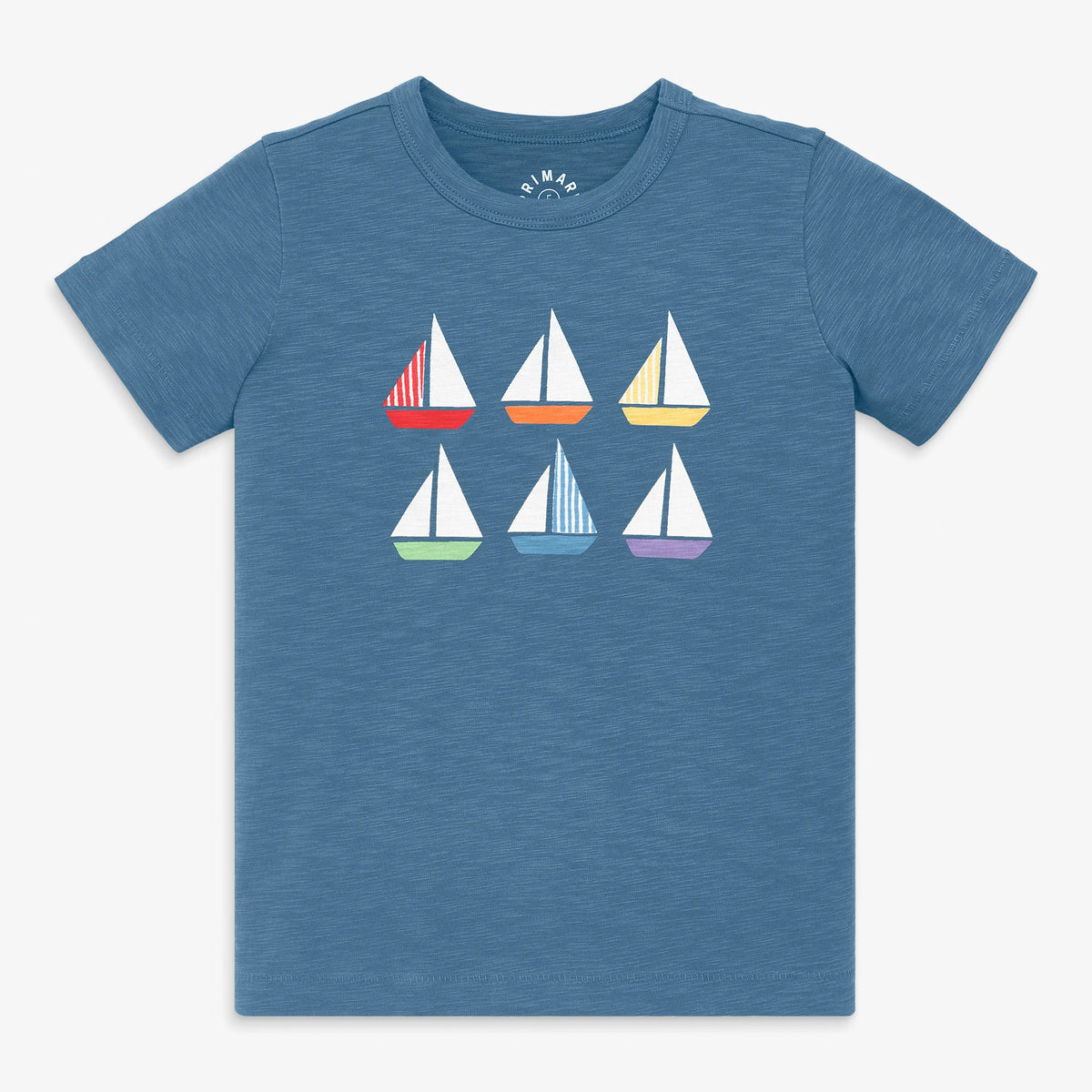 Kids rainbow sailboats tee