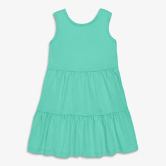 Kids cross-back tiered tank dress
