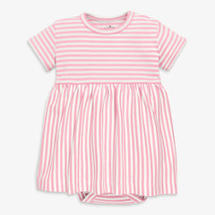 Clearance organic babysuit dress in stripe