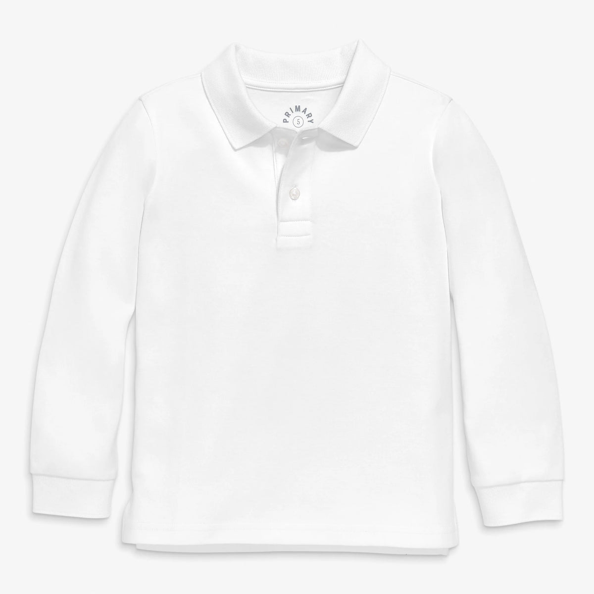 Kids classic long sleeve interlock polo