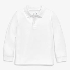 Kids classic long sleeve interlock polo