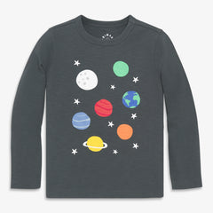 Kids long sleeve rainbow galaxy tee