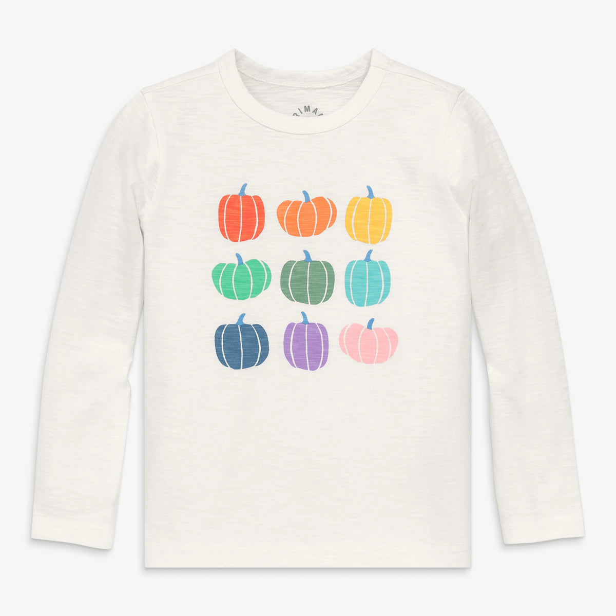 Kids long sleeve rainbow pumpkin tee