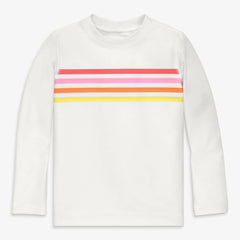 Kids tonal banner long sleeve rash guard