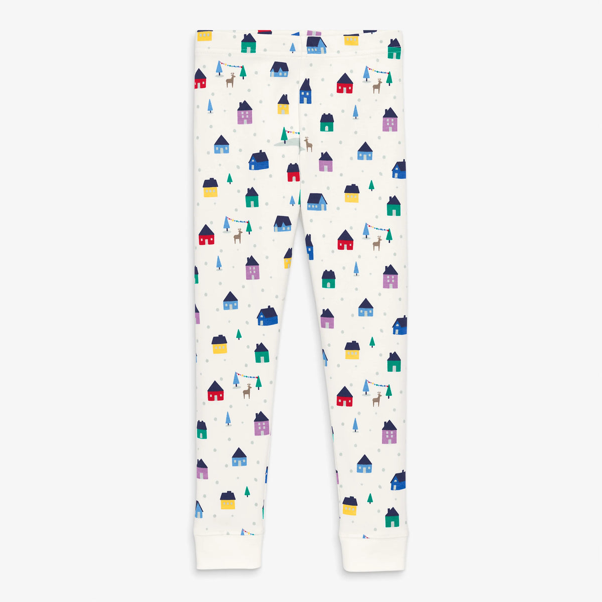 Clearance kids organic PJ pant in rainbow village