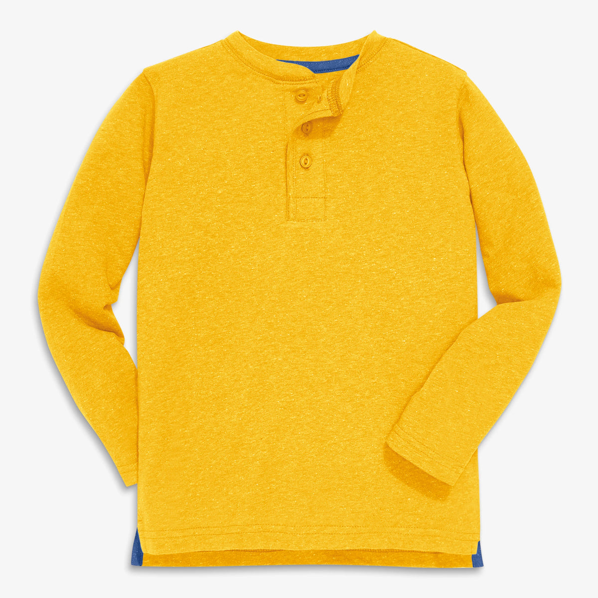Kids heathered long sleeve henley tee