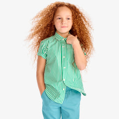 Clearance kids short sleeve button down in stripe
