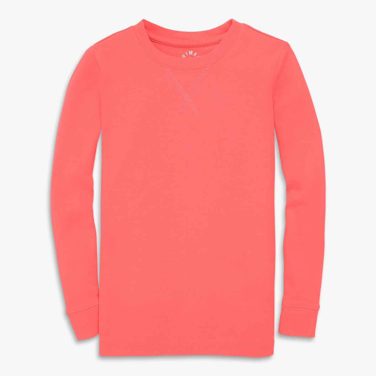 Clearance kids organic long sleeve pj top in seasonal colors