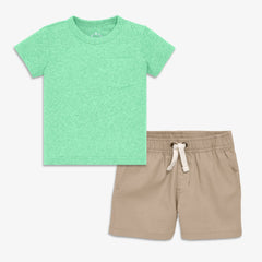 Baby heathered tee set