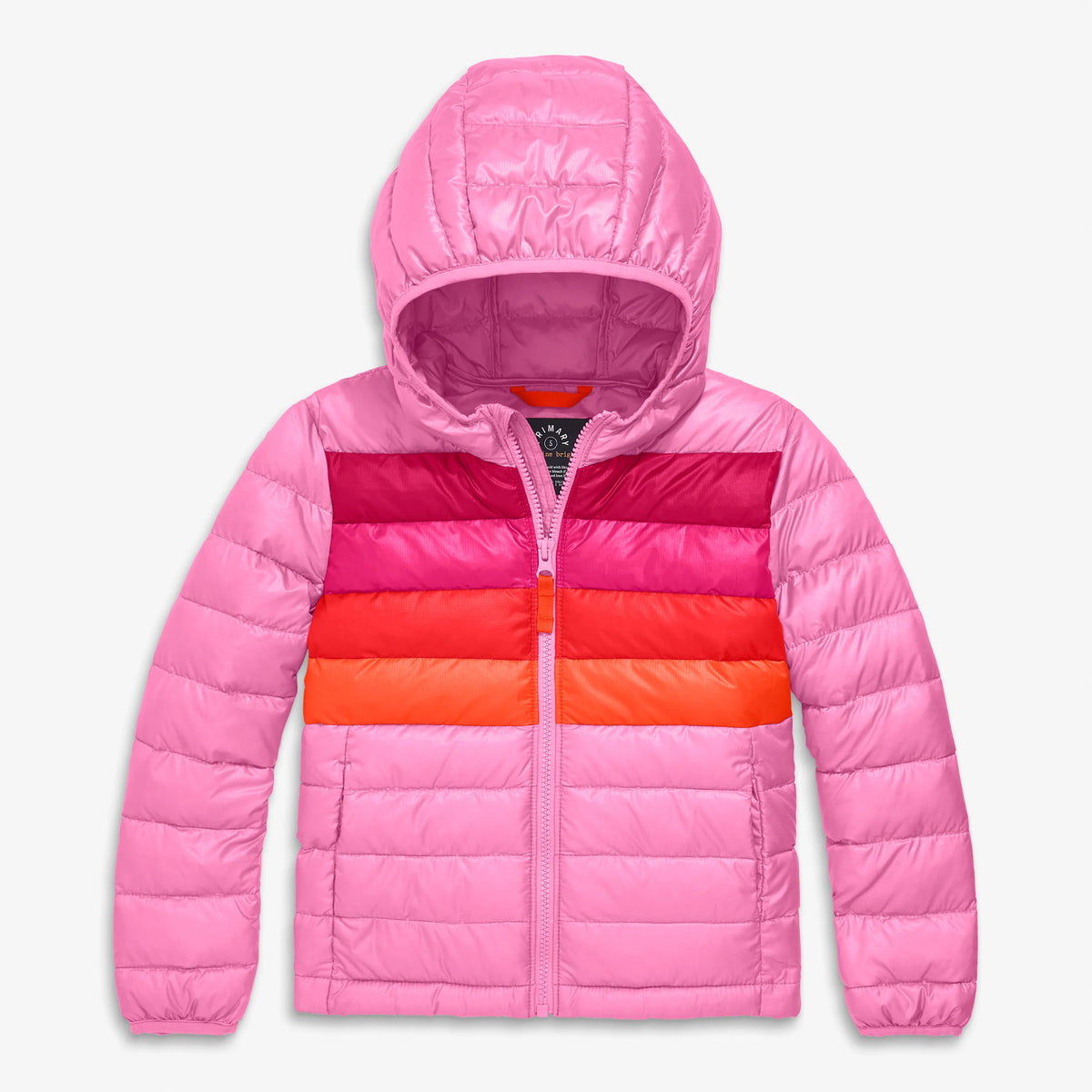 Kids lightweight puffer jacket in stripe