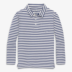 Kids long sleeve polo in stripe
