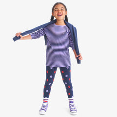 Clearance kids classic legging in violet blooms